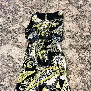 Maurice’s Small Paisley Print Dress - Black and Yellow